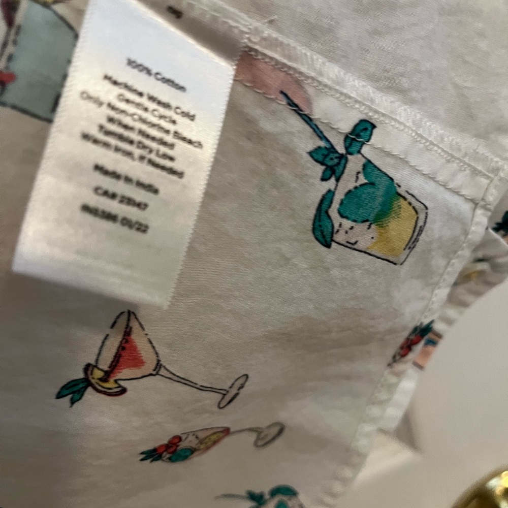Talbots Colorful Cocktail Print Shirt - Picture 4 of 4
